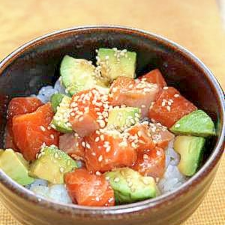 簡単！アボカド鮭丼